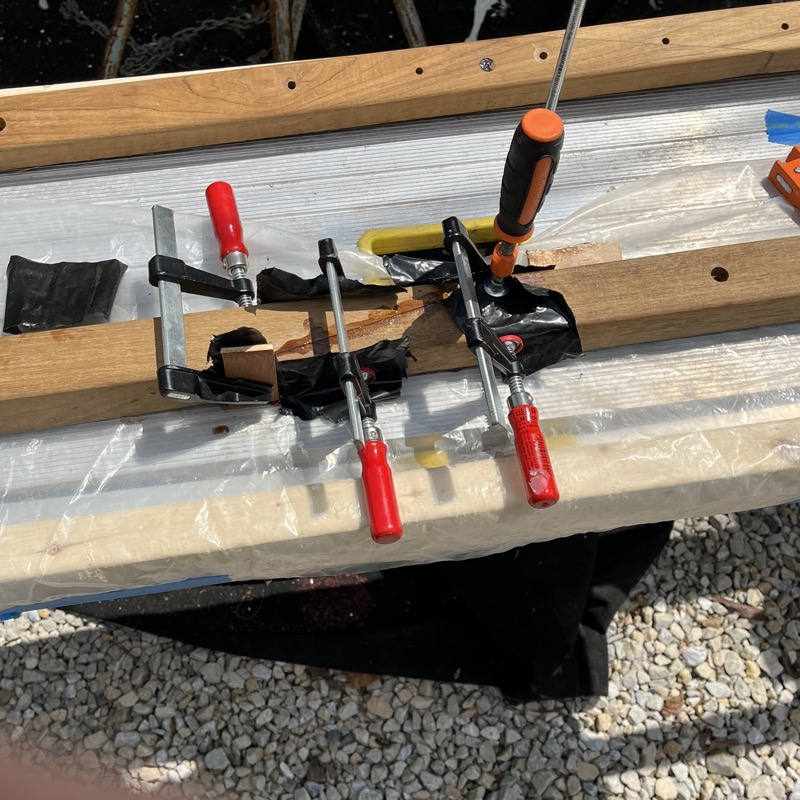 repaired scarf joint