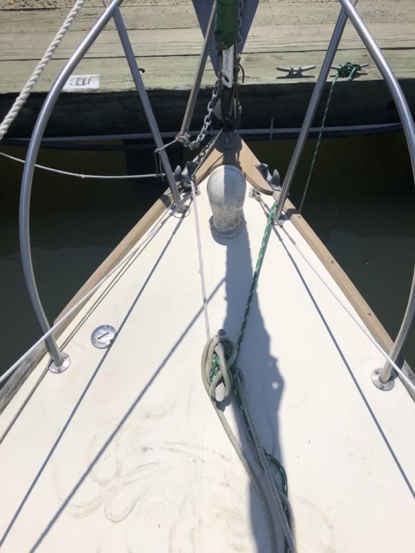 Foredeck after cleaning