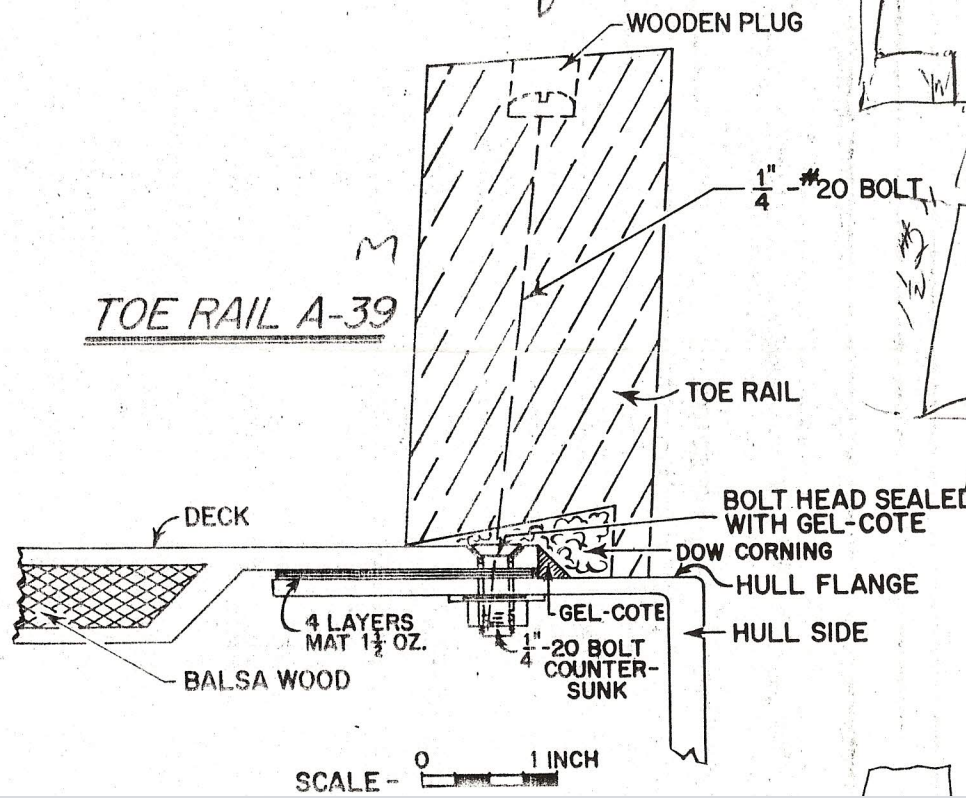 toe rail cross section